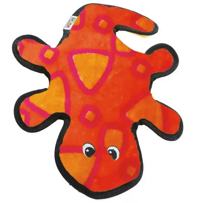 Outward Hound Invincibles Gecko 2 Squeaker Red/orange