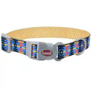 Adjustable Dog Collar - Aztec Yellow Chevron Lrg 1 1/2" X 18" 26"