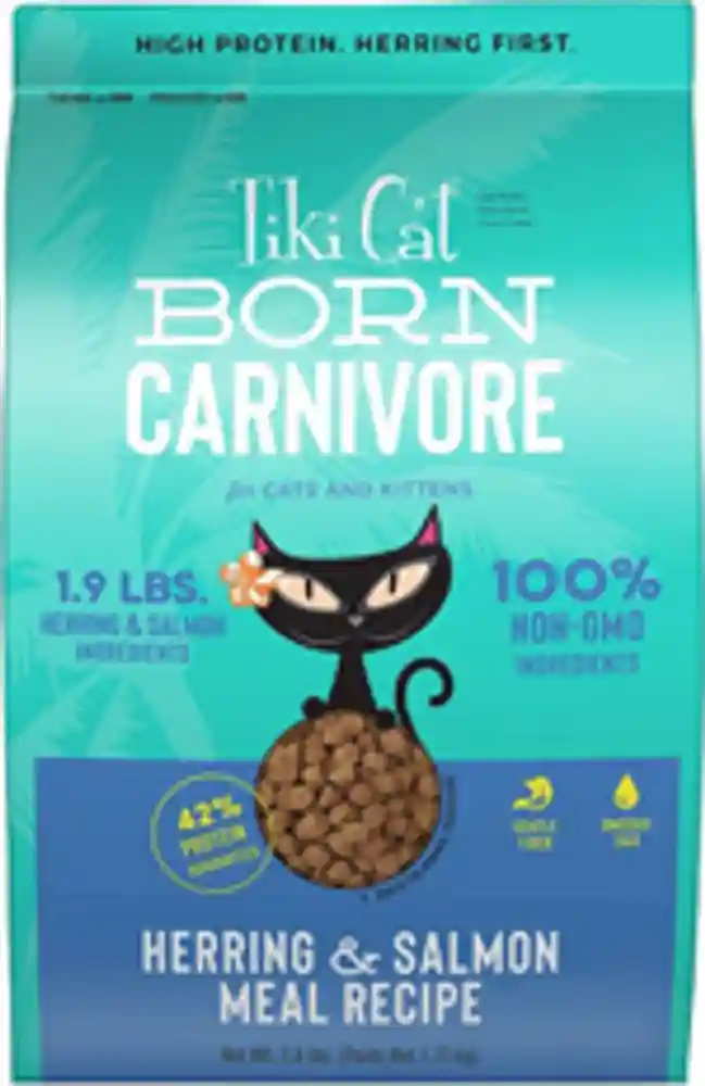 Born Carnivore High Protein Dry Cat Food - Herring And Salmon Meal 2.8lbs Bag
